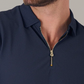 AIR Zip Polo Solid // Navy