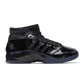 Men's Air Jordan 17 Low SP sneakers in black patent leather, featuring sleek design and low-top style for athletic and casual wear.