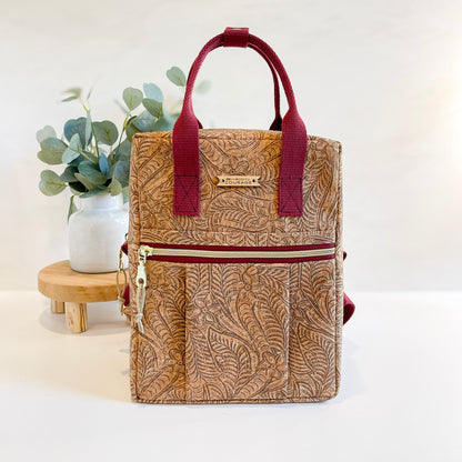 Carry Courage GAME CHANGER mini backpack in a colorful paisley pattern