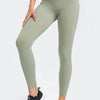 High Waisted Leggings with Pockets - Sage