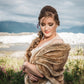 Brown Faux Fur Shawl (Butterfly Brw04)