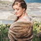 Brown Faux Fur Shawl (Butterfly Brw04)