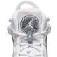 Grade school Air Jordan 6 Rings sneakers in white and cool grey with stylish design, perfect for kids' athletic and casual wear.