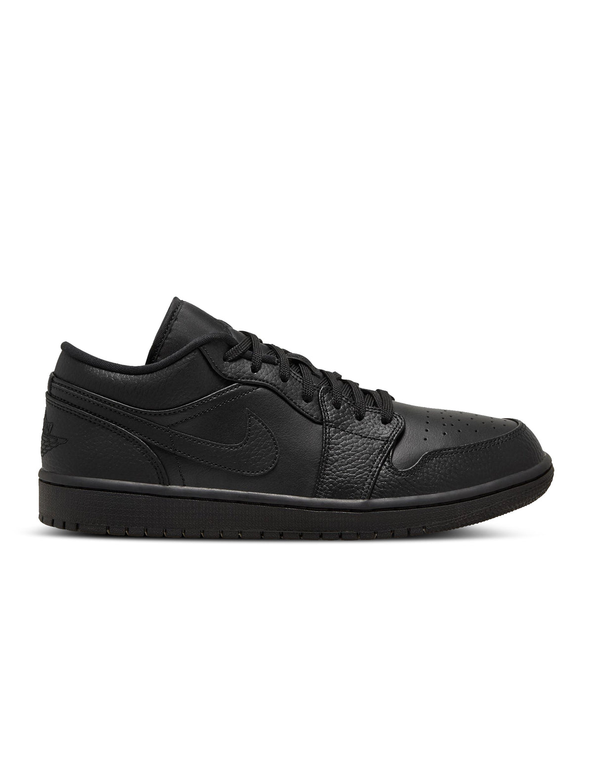 Denim Exchange Air Jordan Mens 1 Low Triple Black sneakers in a low-top design