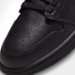 Denim Exchange Air Jordan Men's 1 Low sneakers in triple black, side view