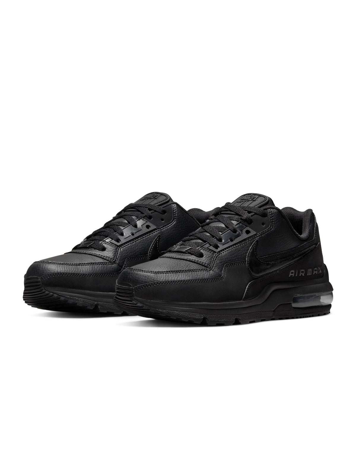 Black Nike men's Air Max LTD 3 sneakers, side view.