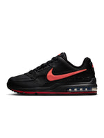 Nike men's Air Max LTD 3 footwear in black with University Red accents