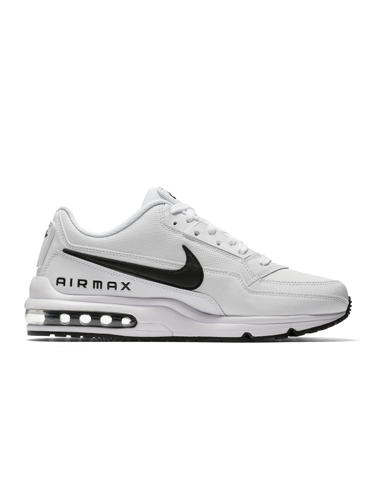 Nike Men's Air Max LTD 3 white and black sneakers, side view