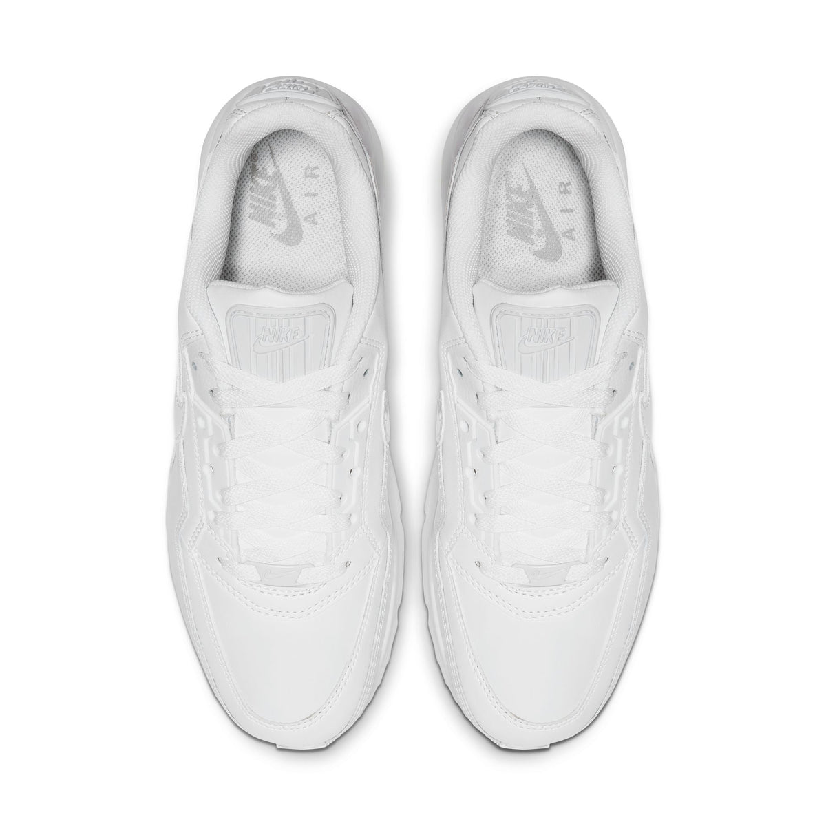 White Nike men's Air Max LTD 3 sneakers with classic athletic design over a clean background
