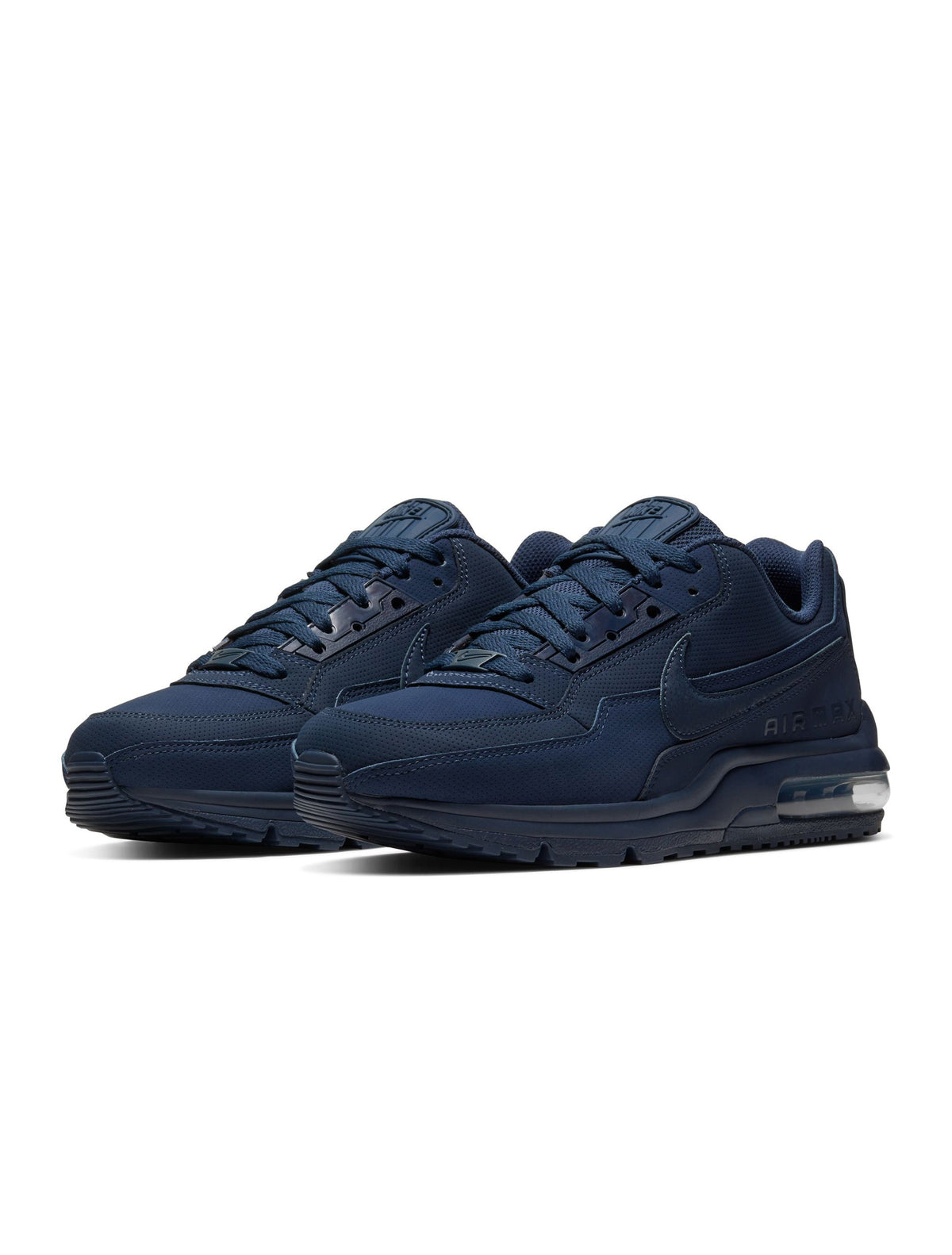 Nike men's Air Max LTD 3 navy sneakers, side view with visible Air Max cushioning sole
