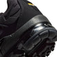 Black and black Nike men's Air VaporMax Plus sneakers, side view