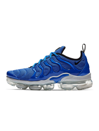 Nike Men's Air VaporMax Plus Game Royal sneakers, blue athletic footwear side view