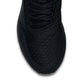 Nike Women's Air Max 270 black athletic shoes with Nike branding, showcasing their sleek design and cushioned sole for comfort.