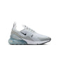 Nike Women's Air Max 270 sneakers in Pure Platinum color, showcasing the stylish design and breathable mesh upper.
