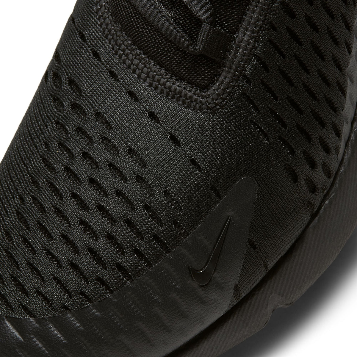 Black Nike Air Max 270 men's footwear sneaker side view