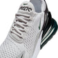 Nike Men's Air Max 270 sneakers in vast grey, side view.