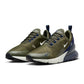 Nike men's Air Max 270 Cargo sneakers in khaki and light bone, side view
