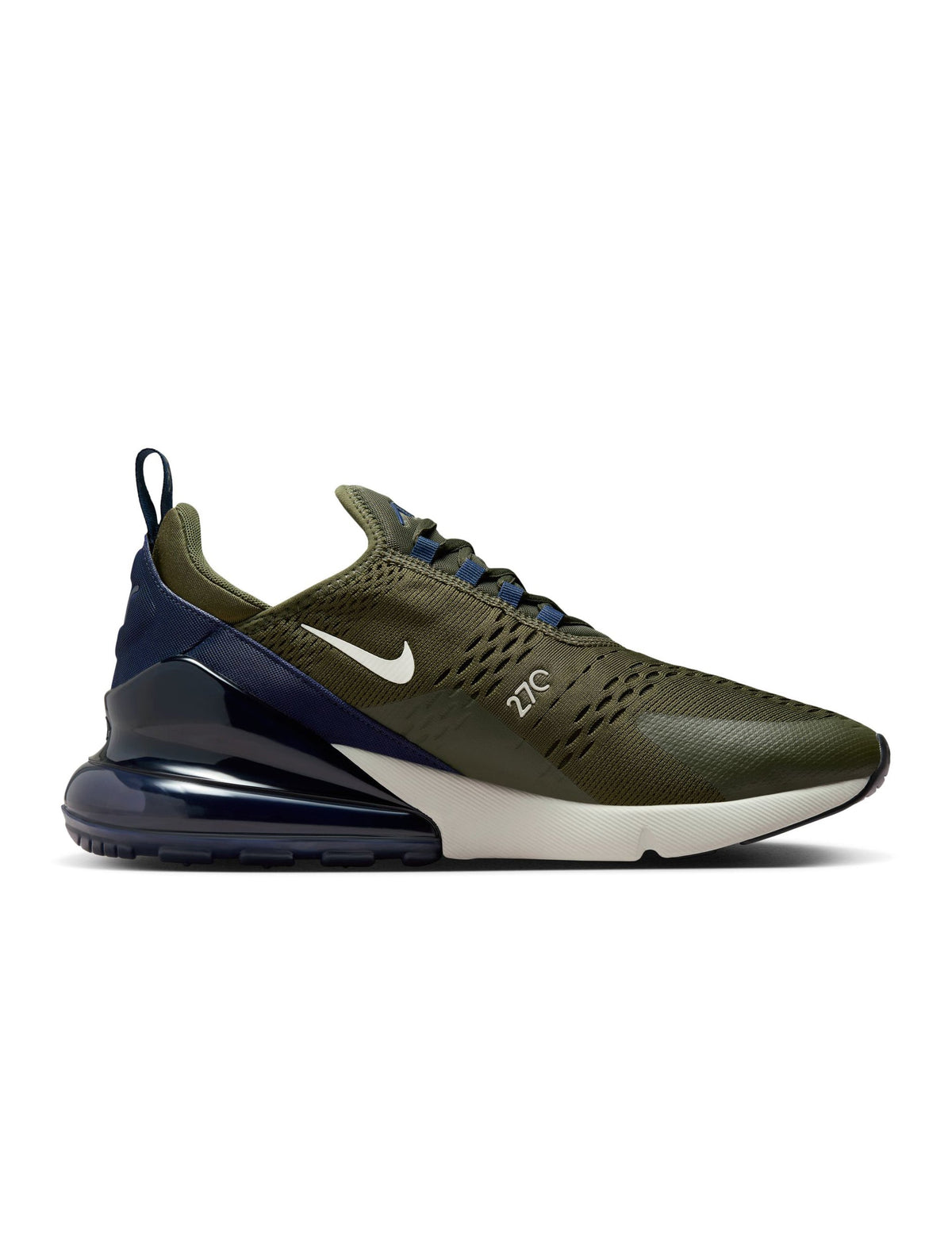 Nike Men's Air Max 270 Cargo khaki and light bone sneakers side view