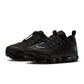 Nike men's Air Vapormax Run Utility shoes in black with silver accents, featuring a sleek athletic design and breathable mesh upper.
