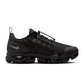 Nike men's Air Vapormax Run Utility sneakers in black and reflect silver, featuring a sleek design and breathable mesh upper.