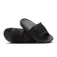 Nike men's Offcourt slide in anthracite, side view with cushioned strap and textured footbed