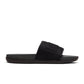 Nike men's Offcourt slide in anthracite, side view of lightweight slip-on footwear with cushioned sole
