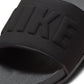 Nike men’s Offcourt slide in anthracite, side view showing cushioned strap and textured sole