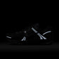 Men's Nike Zoom Vomero 5 Triple Black sneakers, side view with black mesh and layered panels