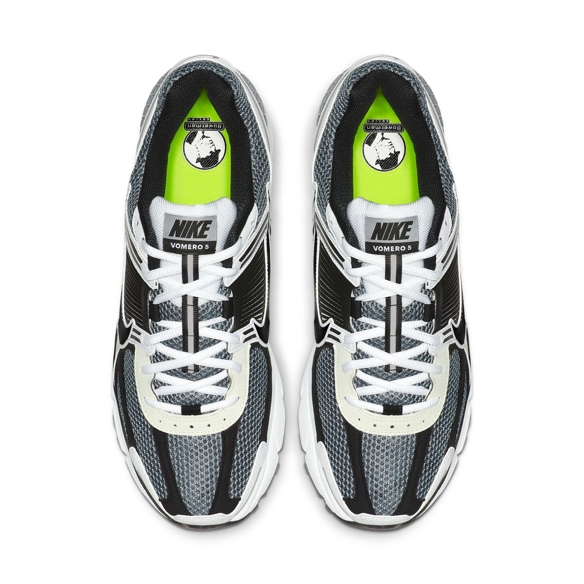 Nike men's Zoom Vomero 5 SE SP sneakers in dark grey with layered mesh and suede detailing