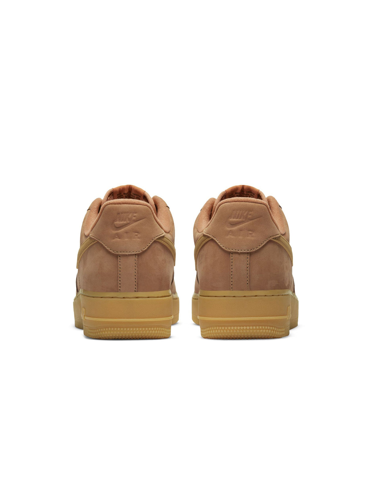 Nike Men's Air Force 1 '07 WB Flax sneakers in tan suede with classic low-top design