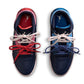 Denim Exchange Air Jordan Women’s 3 Retro Sport Renaissance sneakers in blue and white with elephant print detailing