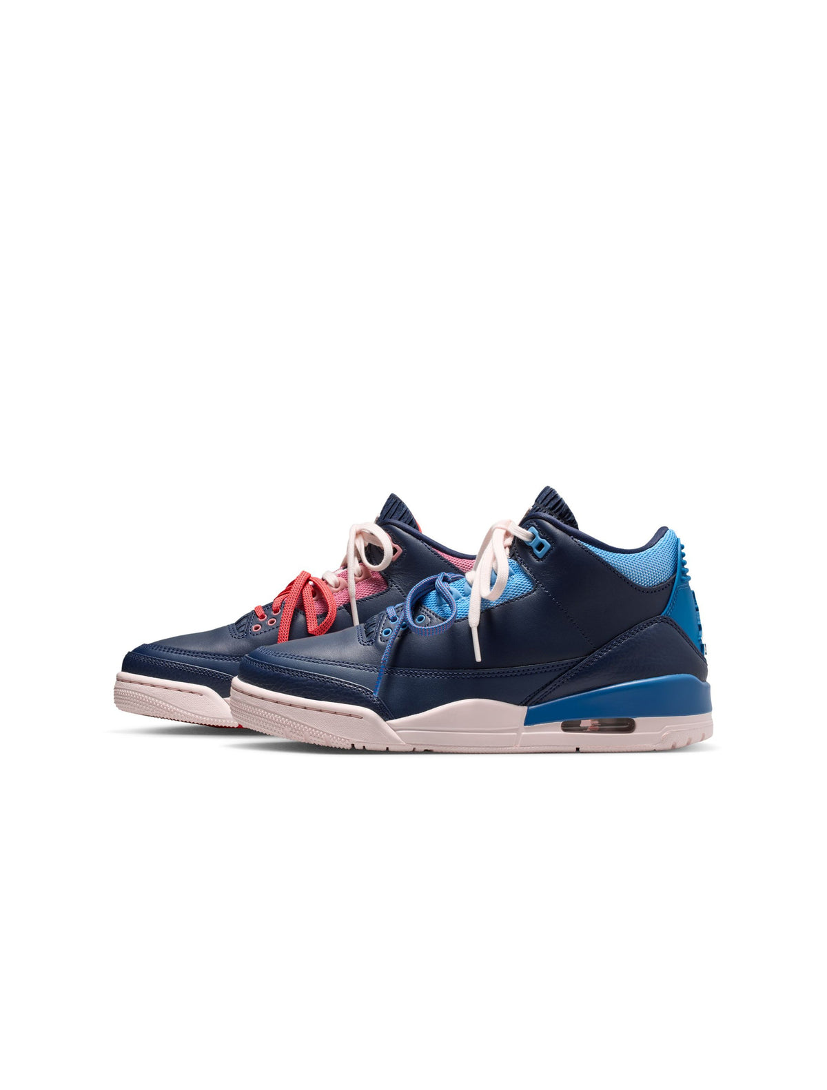 Women's Air Jordan 3 Retro Sport Renaissance sneakers by Denim Exchange in blue and white leather.