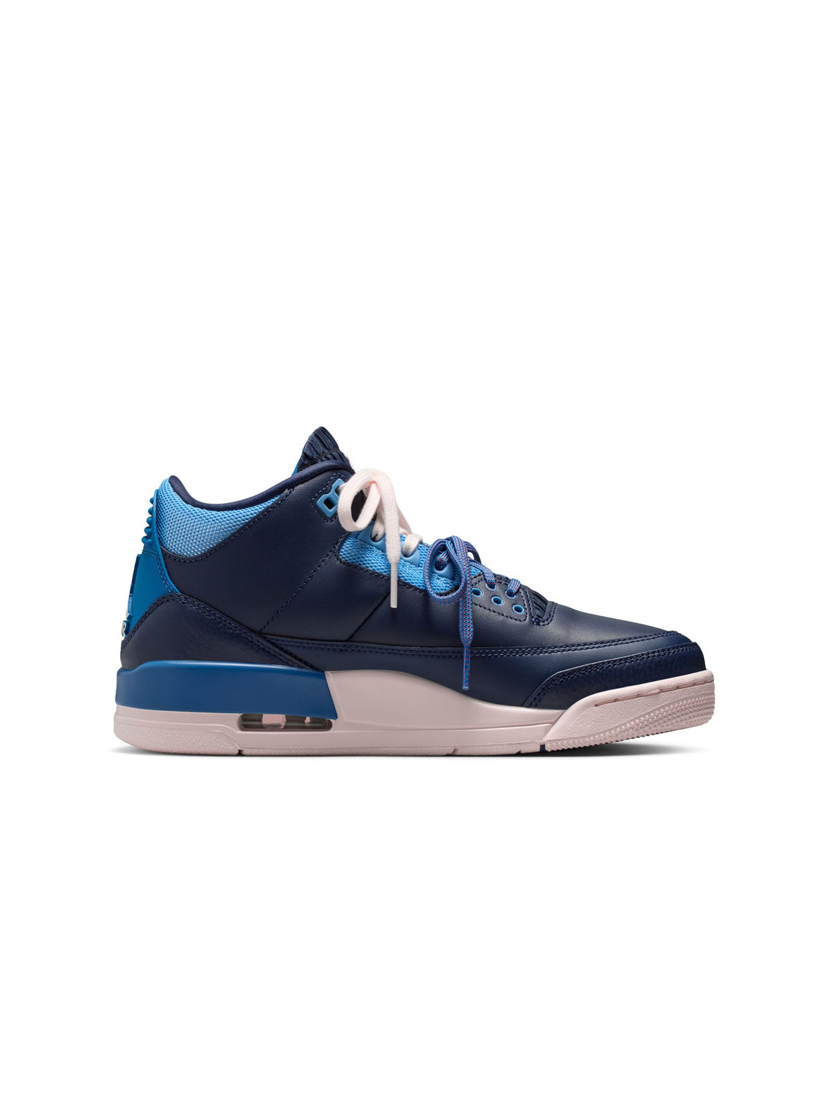 Denim Exchange Air Jordan Women's 3 Retro Sport Renaissance sneakers in blue and white leather
