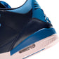 Denim Exchange Air Jordan Women’s 3 Retro Sport Renaissance sneakers in blue and white leather with red accents