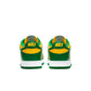 Nike Mens Dunk Low SP Pine Green sneakers in green and white leather, displayed on a plain background.