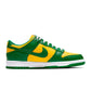 Nike Mens Dunk Low SP Pine Green sneakers with green and white colorway, showcasing a stylish low-top design and premium materials.