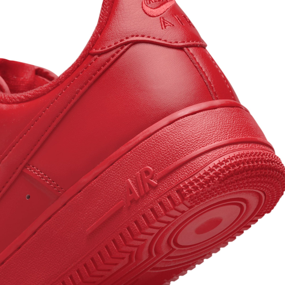 Men's Nike Air Force 1 '07 LV8 1 footwear in University Red and white sneakers