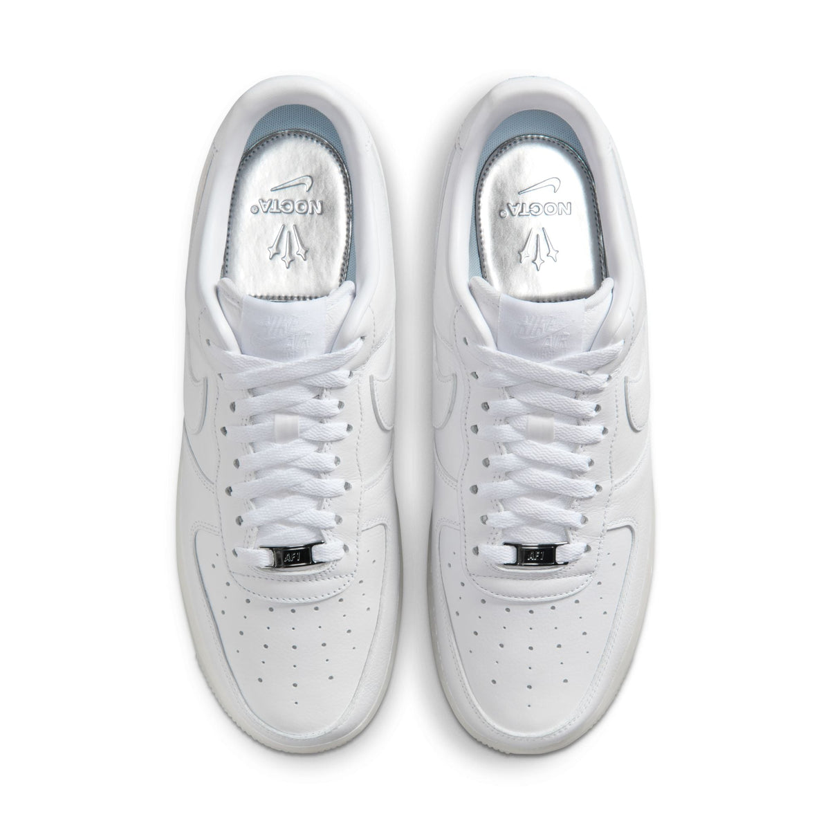 Nike x Nocta Air Force 1 Low Love You Forever men's footwear, white low-top sneakers with red accents