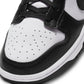 Nike men's Dunk Low Panda sneakers in black and white leather with low-top design