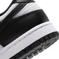 Nike men's Dunk Low Panda sneakers in black and white leather with low-top design