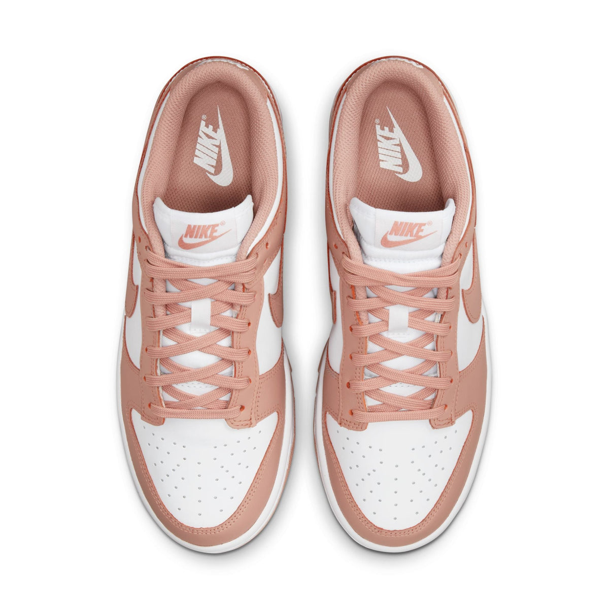 Nike Womens Dunk Low Rose Whisper sneakers by Denim Exchange in pink and white colorway