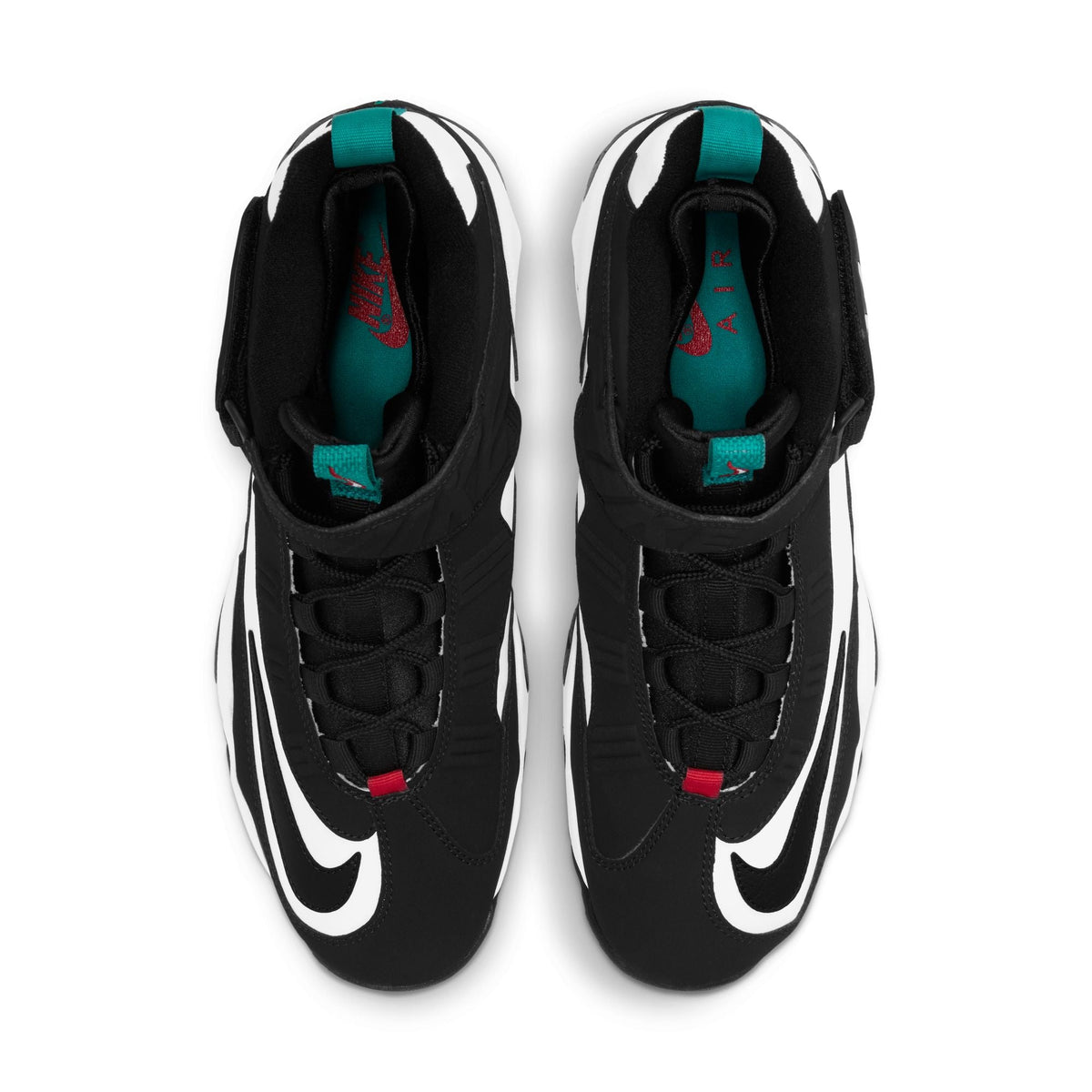 Nike Air Griffey Max 1 men's Fresh Water footwear in white, black, and teal with visible Air cushioning.