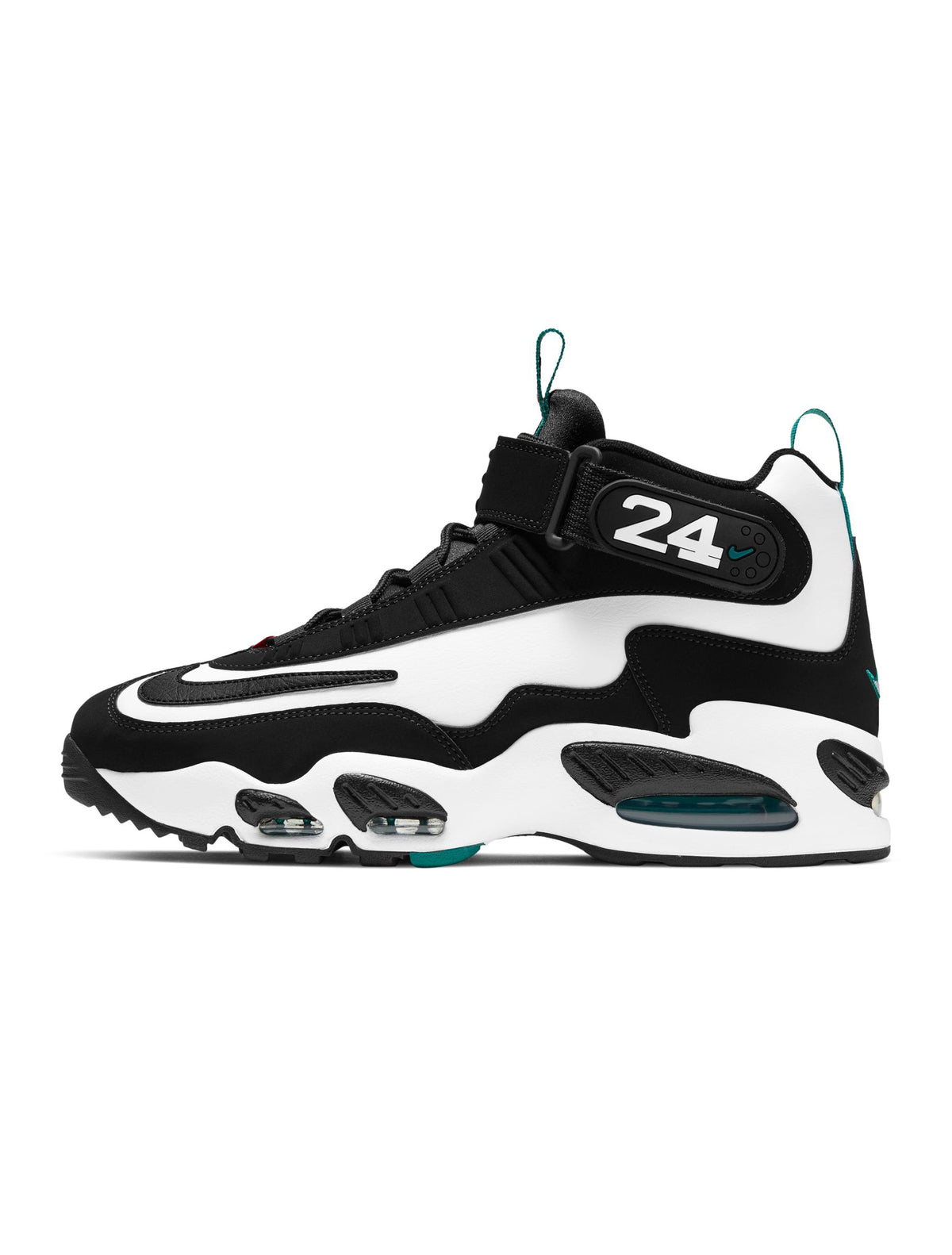 Nike Men's Air Griffey Max 1 Fresh Water sneakers in white and black with blue accents