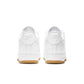 Nike men's Air Force 1 '07 white and gum sneakers, side view