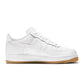 Nike men’s Air Force 1 ’07 white and gum sneakers, side view