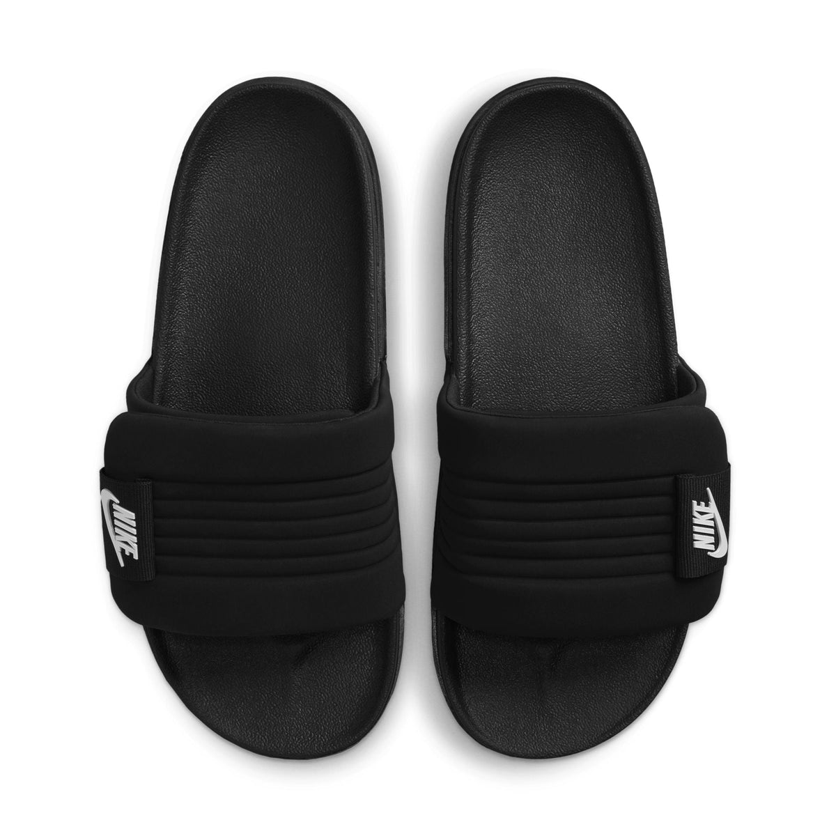 Black Nike men's Offcourt Adjust slides with cushioned footbed and adjustable strap