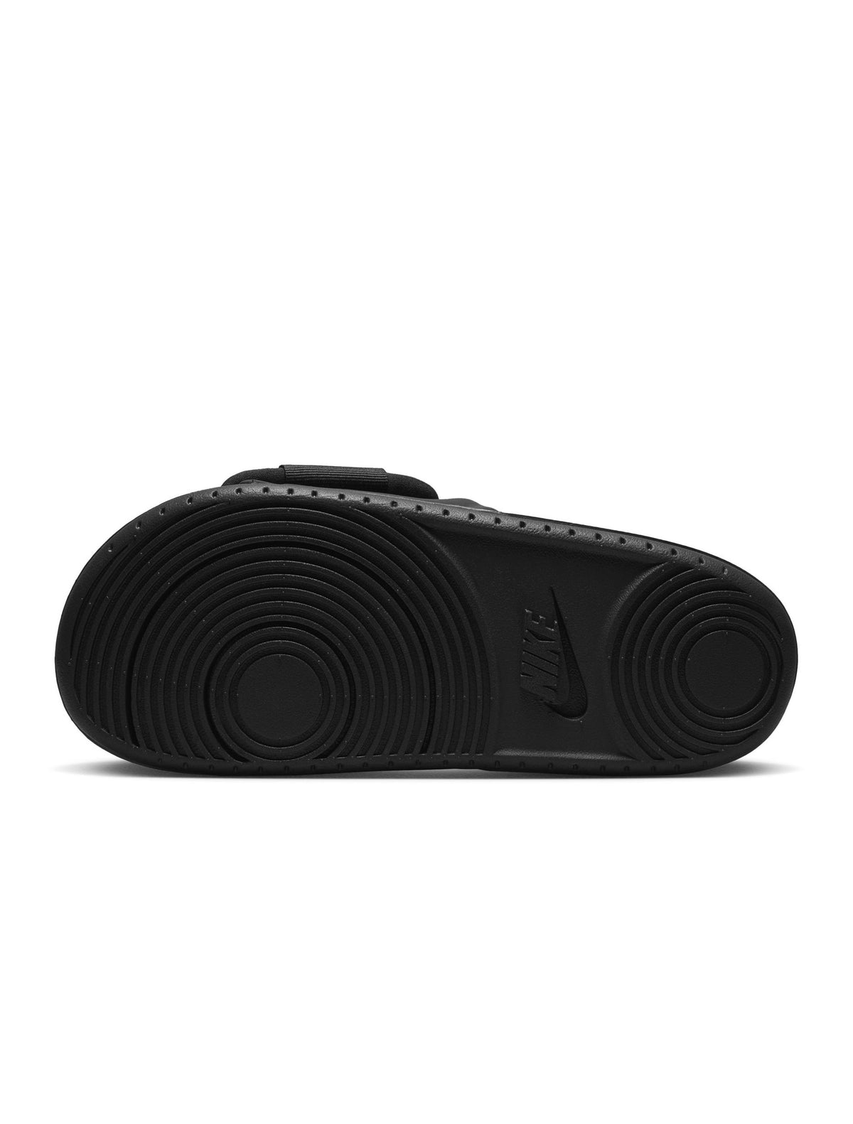 Black Nike Men's Offcourt Adjust slides with adjustable strap and cushioned footbed
