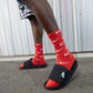 Nike men's Offcourt Adjust slides in black, showing cushioned slip-on sandals with adjustable straps
