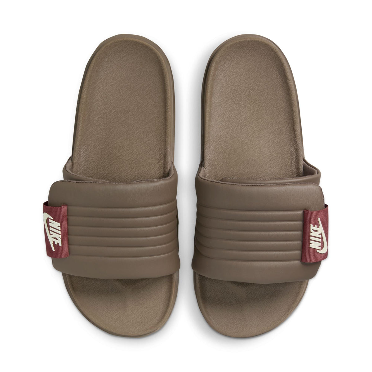 Nike Men's Offcourt Adjust Slides in Ironstone, adjustable strap and cushioned sole sneaker slide footwear