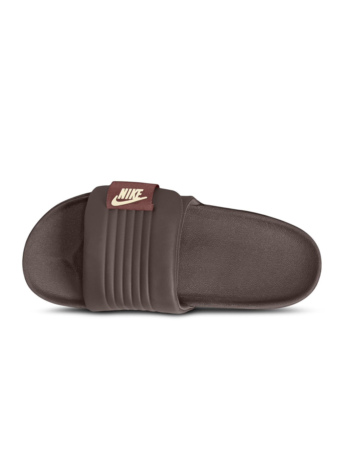 Nike men's Offcourt Adjust slides in Ironstone with adjustable strap and cushioned sole
